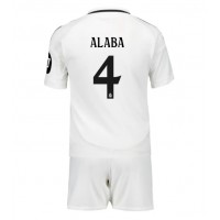 Real Madrid David Alaba #4 Fußballbekleidung Heimtrikot Kinder 2024-25 Kurzarm (+ kurze hosen)